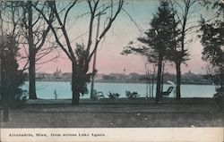 Alexandria, Minn, from across Lake Agnes Postcard