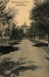 Entrance to N.D.A.C. Grounds - Agricultural College Postcard