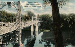 Entrance Bridge, State Normal School Valley City, ND Postcard Postcard Postcard