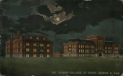 Huron College at Night Postcard