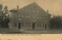 Gym and Drill Hall, South Dakota State College Postcard