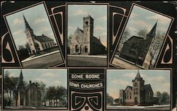 Some Boone Churches Iowa Postcard Postcard Postcard