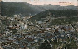 Bird's Eye View of Deadwood Postcard