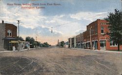 Main Street, looking North from First Street Postcard