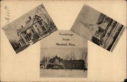 Greetings from Marshall, Minn Minnesota Postcard Postcard Postcard