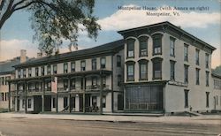 Montpelier House, with Annex on Right Vermont Postcard Postcard Postcard