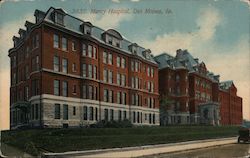 Mercy Hospital, Des Moines, Ia. Postcard