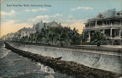East End Sea Wall Galveston, TX Postcard Postcard Postcard