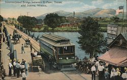 International Bridge between El Paso, Texas and Juarez, Mexico Postcard