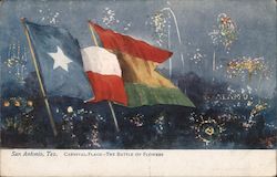 Carnival Flags - The Battle of Flowers Postcard