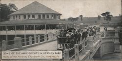 Some of the amusements in Hershey Park - Home of the Hershey Chocolate Co. Postcard