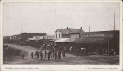 Saturday Street Scene Postcard