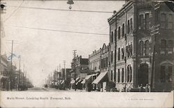 Main Street Looking South Fremont, NE Postcard Postcard Postcard