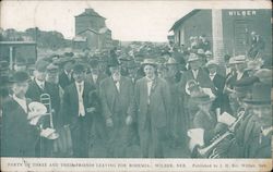 Party of Three and Their Friends Leaving for Bohemia Wilber, NE Postcard Postcard Postcard