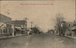 Main Street Looking South Postcard