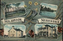 Scenes in Holbrook Postcard