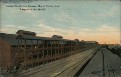 Union Pacific Ice Houses, Largest in the World Postcard