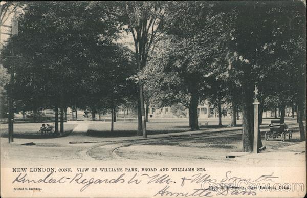 View of Williams Park, Broad and Williams Streets New London Connecticut