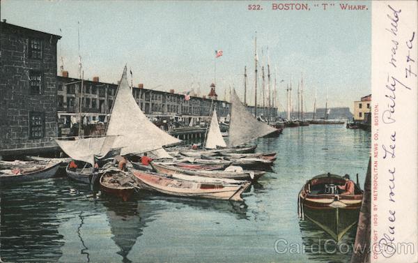 Boats at T Wharf Boston Massachusetts