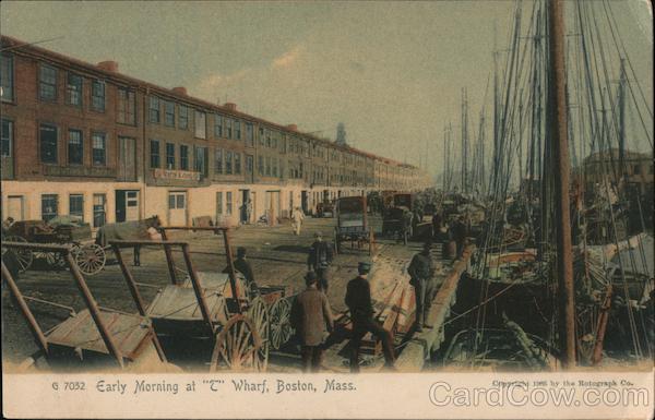 Early Morning at E Wharf Boston Massachusetts