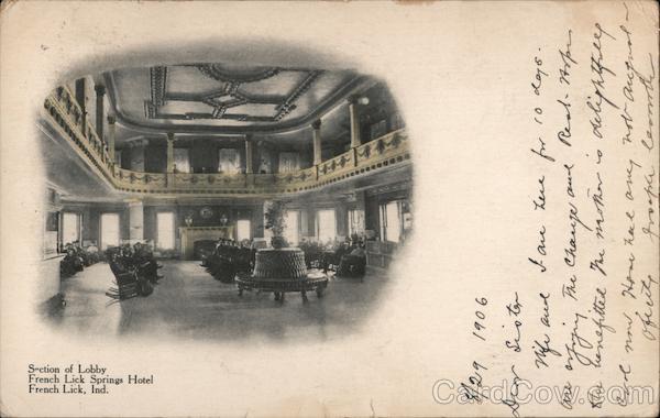 Section of Lobby French Lick Springs Hotel Indiana
