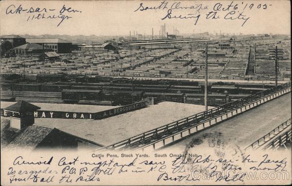 Cattle Pens, Stock Yards South Omaha Nebraska