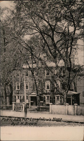 Longfellow's Home Portland Maine C.H. Brown