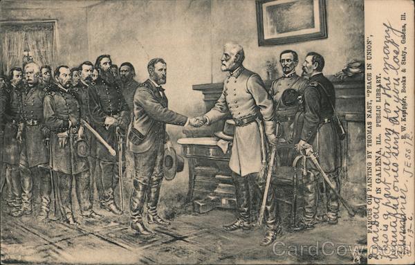 Famous Oil Painting Peace in Union - Thomas Nast Galena Illinois