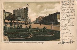 Cottage Grove and Entrance to Drexel Boulevard Postcard
