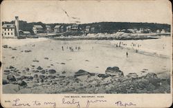 The Beach Rockport, MA Postcard Postcard Postcard