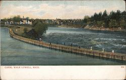 Canal Walk Lowell, MA Postcard Postcard Postcard