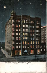 Masonic Temple Postcard