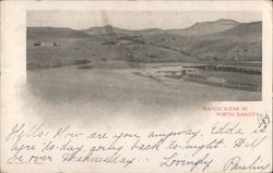 Ranch Scene in North Dakota Postcard Postcard Postcard