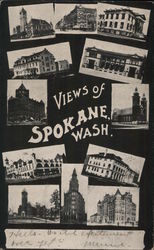 Views of Spokane, WA Washington Postcard Postcard Postcard