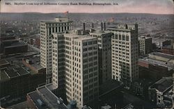 Skyline from Top of Jefferson County Bank Building Birmingham, AL Postcard Postcard Postcard