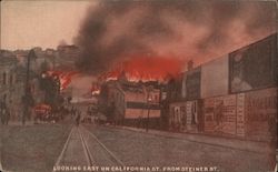 Looking East on California Street from Steiner Street Postcard