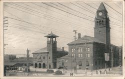 Fire Dept. and City Hall Postcard