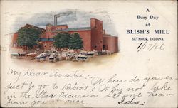 A Busy Day at Blish's Mill Postcard