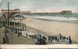 The Beach at Atlantic City Postcard