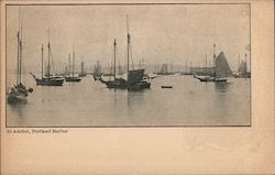 At Anchor, Portland Harbor Postcard