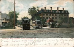 State St. and Augusta House Maine Postcard Postcard Postcard