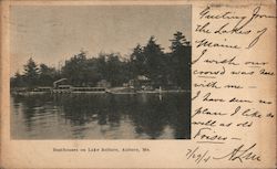 Boathouses on Lake Auburn Maine Postcard Postcard Postcard