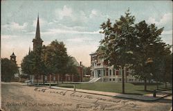 Court House and Street Scene Postcard