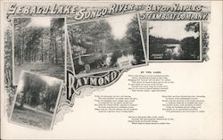 Sebago Lake, Songo River, Bay of Naples Steamboat Company Postcard