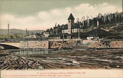 P. and R.F. Railway Station Postcard