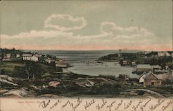 View of Town and Harbor Postcard