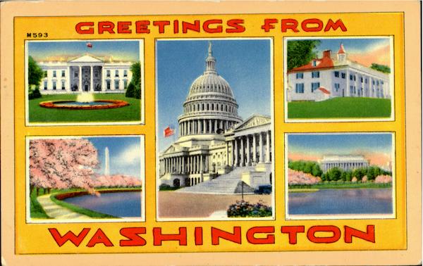Greetings From Washington District of Columbia Washington DC