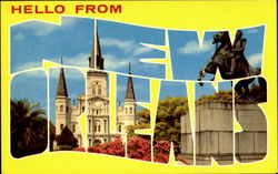 Hello From New Orleans Louisiana Postcard Postcard