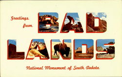 Greetings From Badlands Postcard