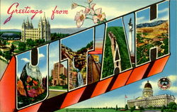 Greetings From Utah Postcard Postcard